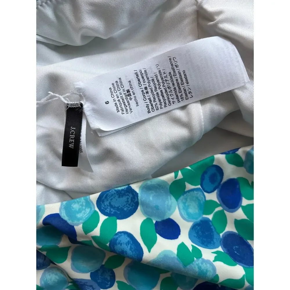 J.Crew Eco One-Piece Swimming Suit in Blueberry Flora size 6